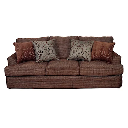 Wide Sofa with Flared Arms